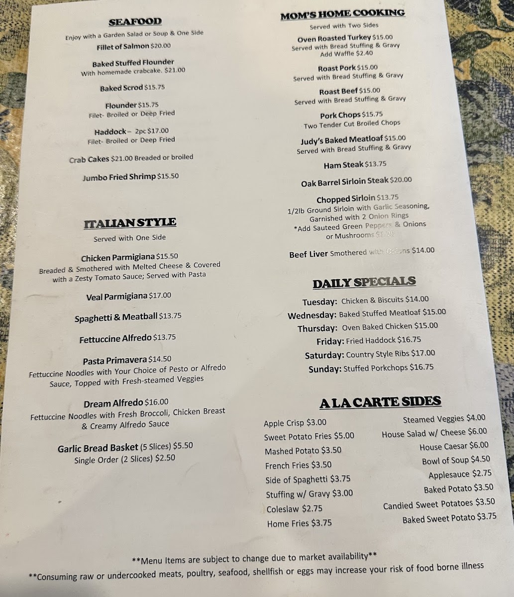 Dream Restaurant Menu - Image 3